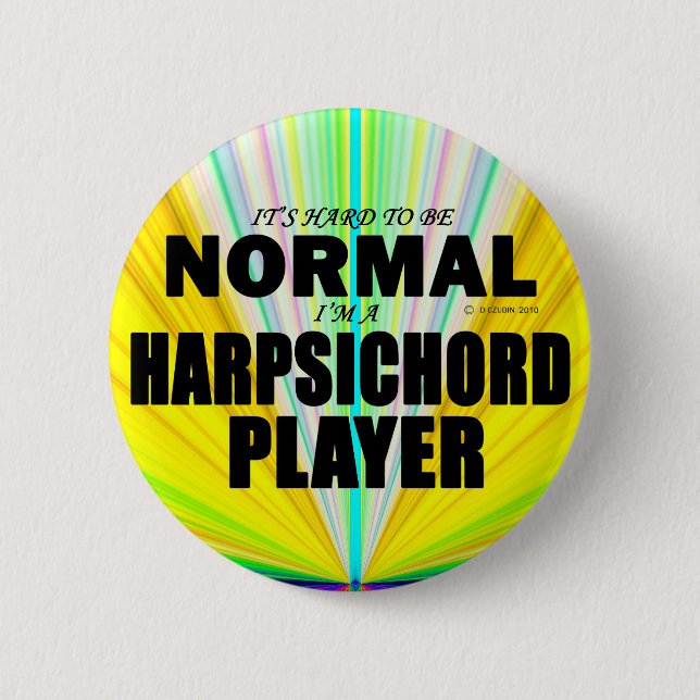 Badge Rond 5 Cm Joueur de clavecin normal (Devant)