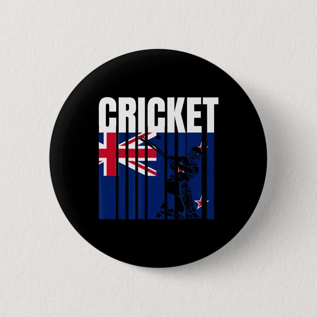 Badge Rond 5 Cm Joueur de cricket 4  (Devant)