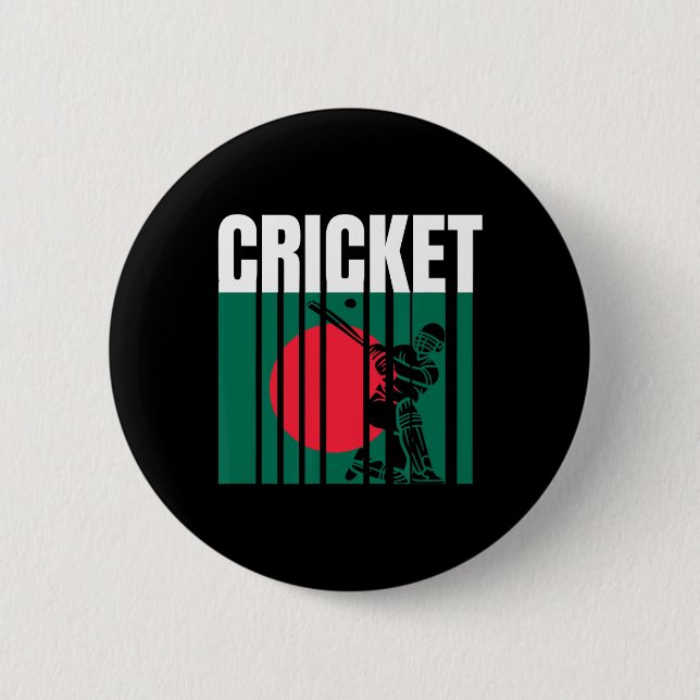 Badge Rond 5 Cm Joueur de cricket 5  (Devant)