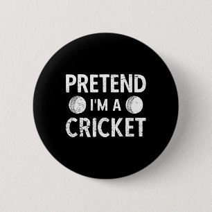 Badge Rond 5 Cm Joueur de cricket Sport de cricket Vintage Cricket