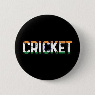 Badge Rond 5 Cm Joueur de cricket sportif Inde Cricket