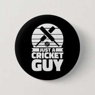 Badge Rond 5 Cm Joueur de cricket Tsman - Arbitre juste un cricket