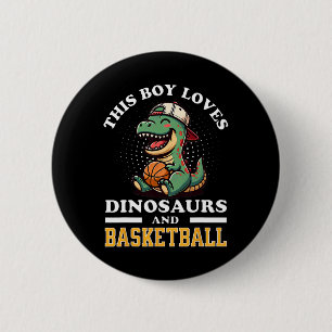 Badge Rond 5 Cm Joueur de dinosaure Sketll T Rex Hommes Enfants Ga