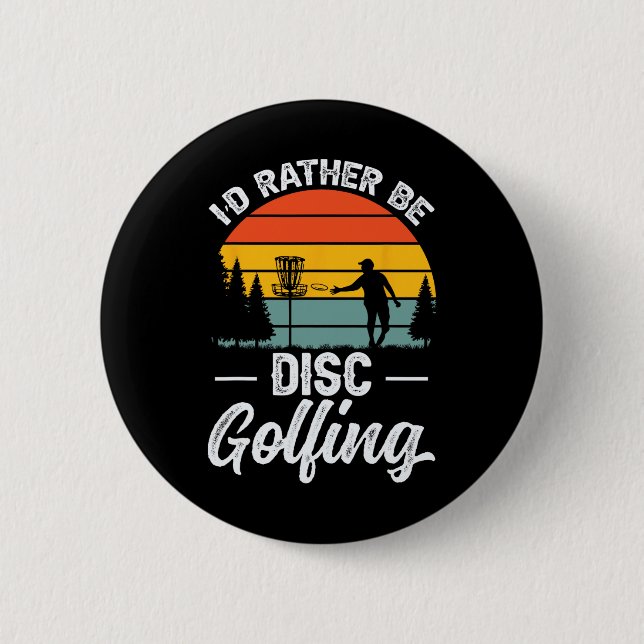 Badge Rond 5 Cm Joueur de Disc Golf _4  (Devant)