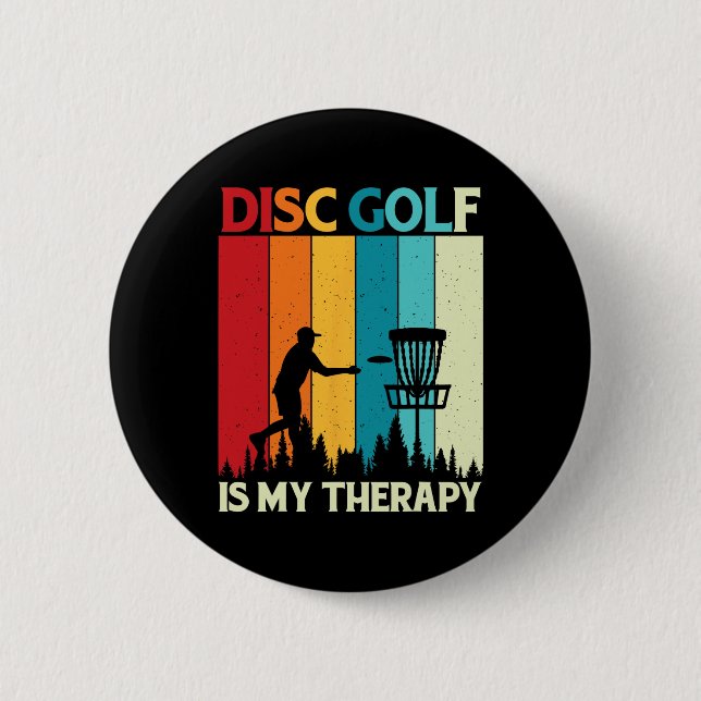 Badge Rond 5 Cm Joueur de Disc Golf _5  (Devant)