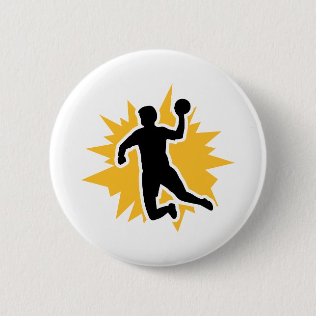 Badge Rond 5 Cm Joueur de Dodgeball (Devant)