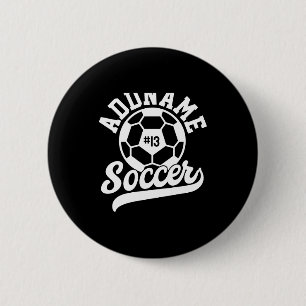 Badge Rond 5 Cm Joueur de football Ajouter un nom Équipe de footba