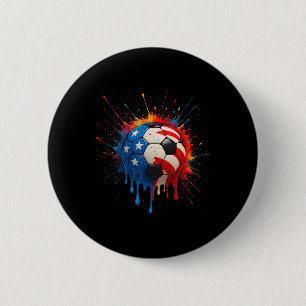 Badge Rond 5 Cm Joueur de football cool Drip Sport pour garçons ho