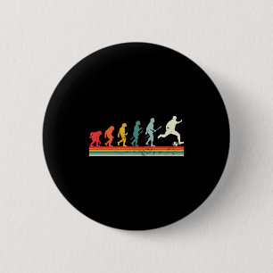 Badge Rond 5 Cm Joueur de football de l'évolution humaine vintage