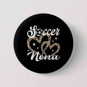 Badge Rond 5 Cm Joueur de football drôle Nona Léopard