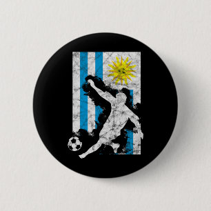 Badge Rond 5 Cm Joueur de football équipe drapeau Uruguay