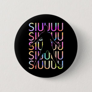 Badge Rond 5 Cm Joueur de football Siuuu Drôle de football Footbal