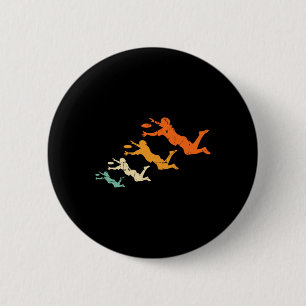 Badge Rond 5 Cm Joueur de frisbee ultime rétro disque vintage ulti