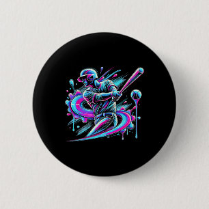 Badge Rond 5 Cm Joueur de glace goutte à goutte Bysebyll