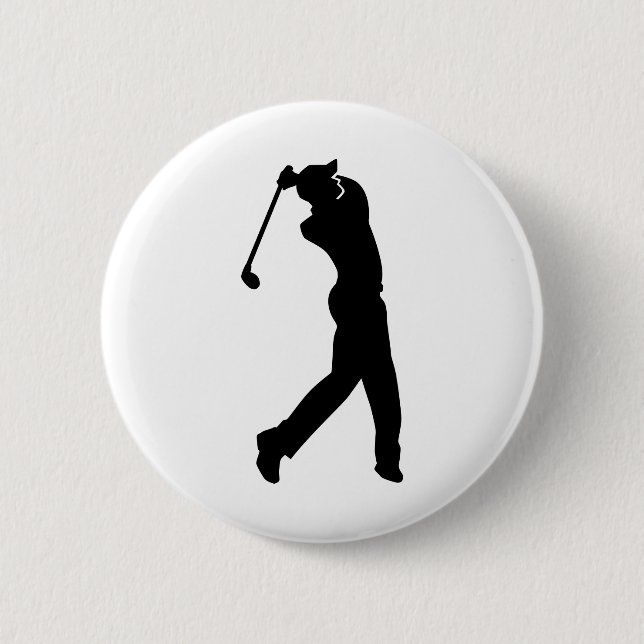 Badge Rond 5 Cm Joueur de golf (Devant)