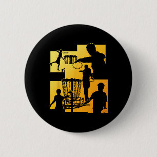 Badge Rond 5 Cm Joueur de golf à disque drôle Cool disque volant S