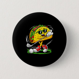 Badge Rond 5 Cm Joueur de golf taco cinq mai golfeur mexicain nour
