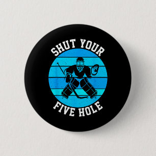 Badge Rond 5 Cm Joueur de hockey sur glace Fan de hockey sur glace