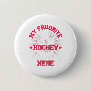 Badge Rond 5 Cm Joueur de hockey sur glace Mon joueur de hockey pr