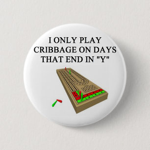 Badge Rond 5 Cm joueur de jeu de cribbage