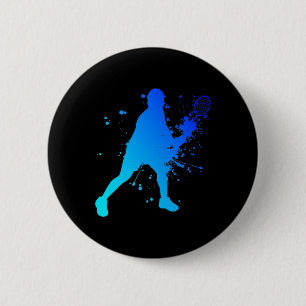 Badge Rond 5 Cm Joueur de la navette Squash