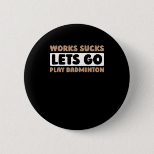 Badge Rond 5 Cm Joueur de raquette de Badminton Court - Coupe de r
