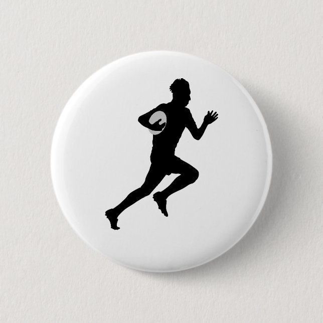 Badge Rond 5 Cm Joueur de rugby (Devant)