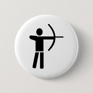 Badge Rond 5 Cm Joueur de tir à l'arc