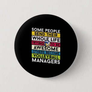 Badge Rond 5 Cm Joueur de volley-ball   Gestionnaires de volley-ba