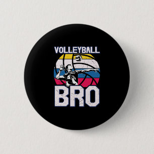 Badge Rond 5 Cm Joueur de volley-ball   Volleyball Bro