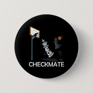 Badge Rond 5 Cm Joueur D'Échecs Chessboxing Et Bysketbyll Lover Ch