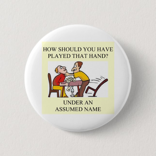 Badge Rond 5 Cm joueur en double de jeu de pont (Devant)