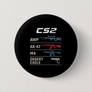 Badge Rond 5 Cm Joueur Fps Drôle Cs Jeu De Tir à La Première Perso