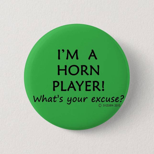 Badge Rond 5 Cm Joueur Horn (Devant)