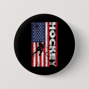Badge Rond 5 Cm Joueur Patriotique Usa 4 Juillet Drapeau Américain