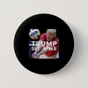 Badge Rond 5 Cm Joueur politique de volley-ball de Trump
