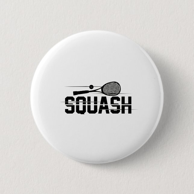 Badge Rond 5 Cm Joueur Squash | Sports Squash Racket Idée cadeau (Devant)