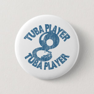 Badge Rond 5 Cm Joueur Tuba