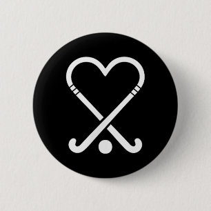 Badge Rond 5 Cm Joueurs de hockey sur gazon mignons adorent le sym