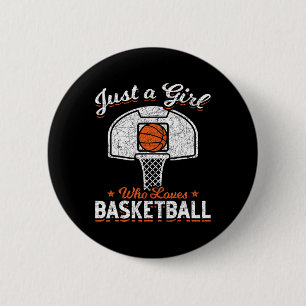 Badge Rond 5 Cm Joueuse Bysketbyll Femmes Juste Une Fille Qui Aime