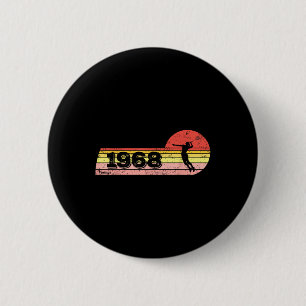 Badge Rond 5 Cm Joueuse de badminton Née en 1968 Femmes Vintages d