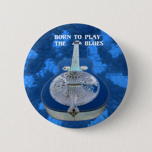 Badge Rond 5 Cm Jouez le bouton de bleus (Devant)