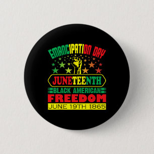 Badge Rond 5 Cm Jour 19e Jeudi Hommes noirs Africains-Américains