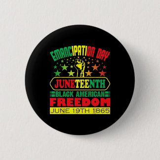 Badge Rond 5 Cm Jour 19e Jeudi Hommes noirs Africains-Américains
