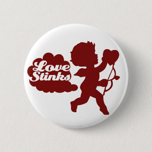 Badge Rond 5 Cm Jour anti-valentines Cupidon
