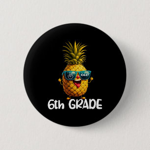 Badge Rond 5 Cm Jour de 6e année Paix dehors 6e année Funny Gradua