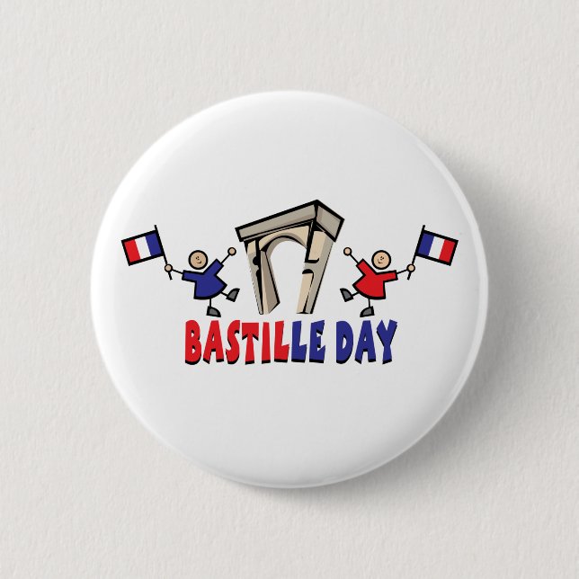 Badge Rond 5 Cm Jour de bastille ! (Devant)