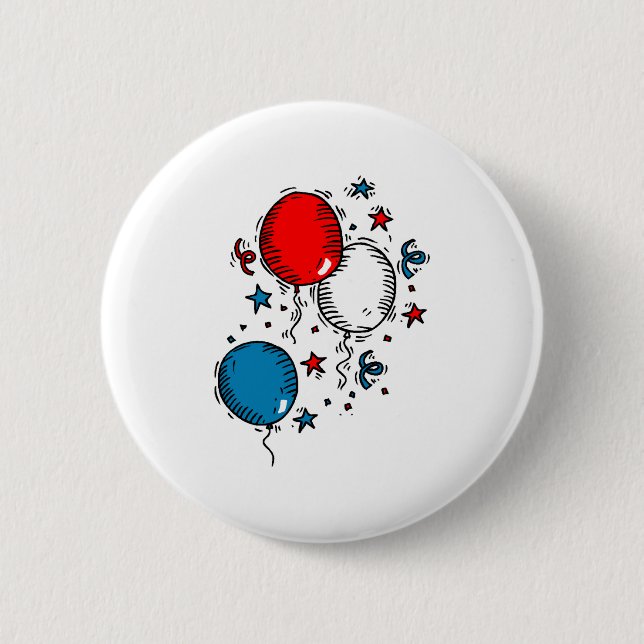 Badge Rond 5 Cm Jour de la Déclaration d'Indépendance (Devant)