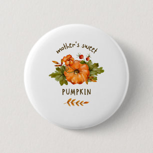 Badge Rond 5 Cm Jour de la fête de la citrouille,