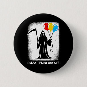 Badge Rond 5 Cm Jour de la grande faucheuse Halloween Funny Grim R